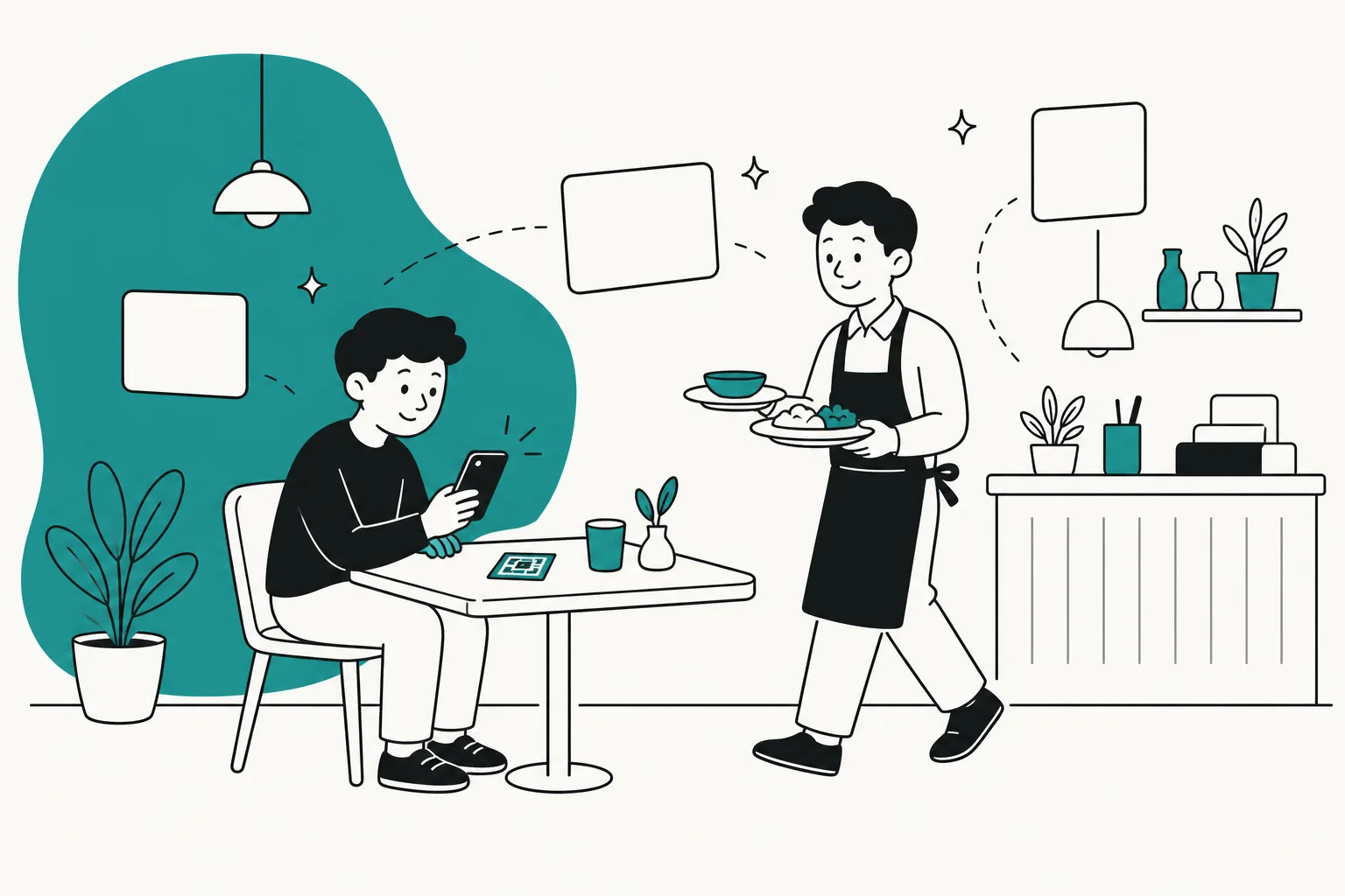 Tối ưu quy trình: khách tự đặt món qua mã QR